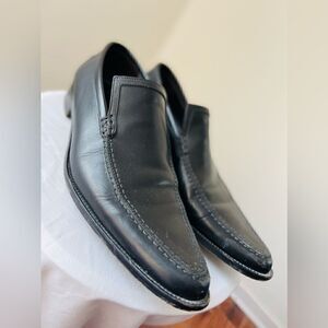 DONALD PLINER MEN’S BLACK LEATHER SHOES SIZE 8.5
